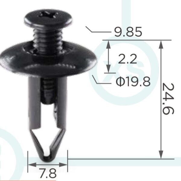 BACK SEAT, ENGINE, ROCKER PANEL CLIP - C0338