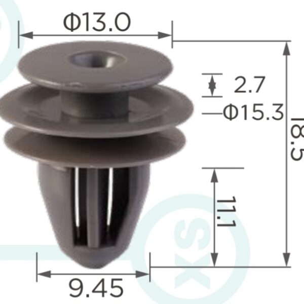 DOOR PANEL, FLOOR CLIP - C0625