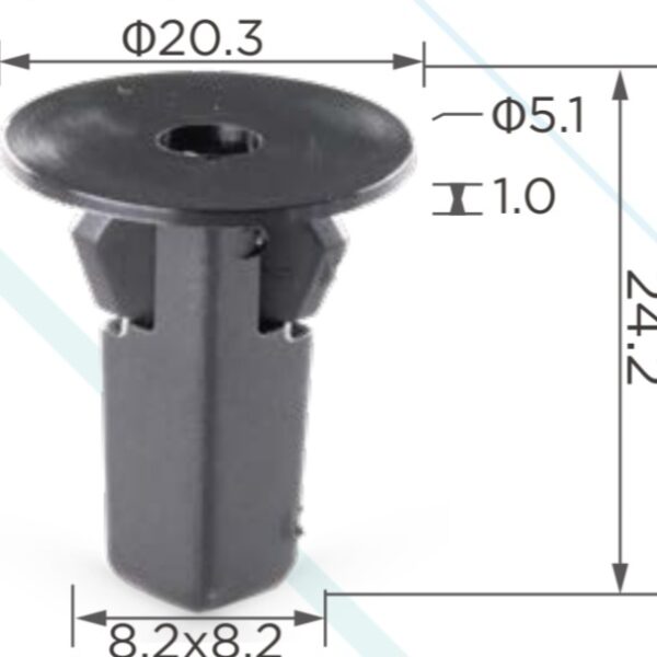 ROCKER PANEL, SPLASH GUARD CLIP - C0664